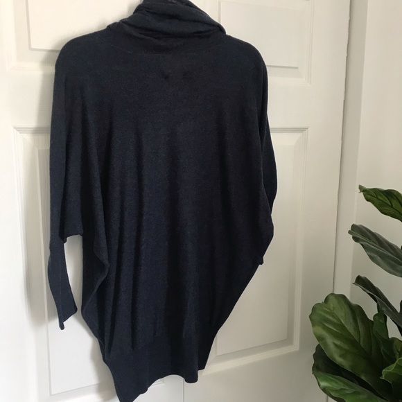 Navy Cowl Neck Sweater Size Medium - Picture 2 of 3